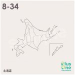 日本地図（北海道）のイラスト素材
