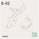 日本地図（沖縄列島）のイラスト素材